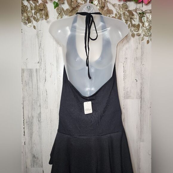 NWT Free People Naomi Drop-Waist Mini Dress in Black - Picture 13 of 13